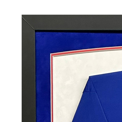 Jerome Walton Signed 1989 NL ROY Chicago Blue Custom Suede Matte Framed Baseball Jersey (JSA)