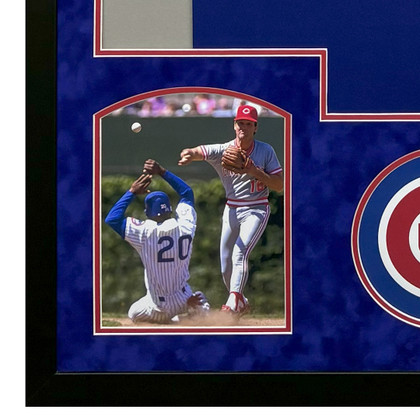 Jerome Walton Signed 1989 NL ROY Chicago Blue Custom Suede Matte Framed Baseball Jersey (JSA) Version 1