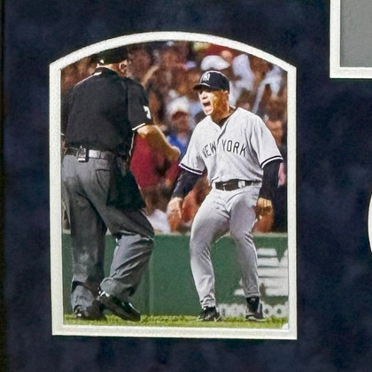 Joe Girardi Signed New York Grey Custom Suede Matte Framed Baseball Jersey (JSA)