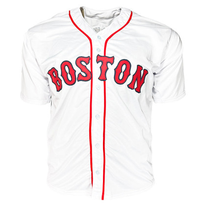 Brayan Bello Signed Black Ink Inscription Boston White Baseball Jersey (Beckett)