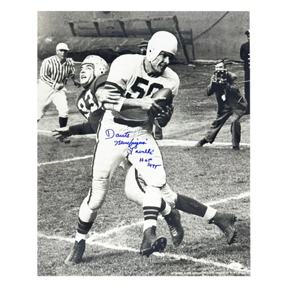 Dante Gluefingers Lavelli Signed HOF 1975 Inscription Cleveland Pose 2 Football 16x20 Photo (JSA)