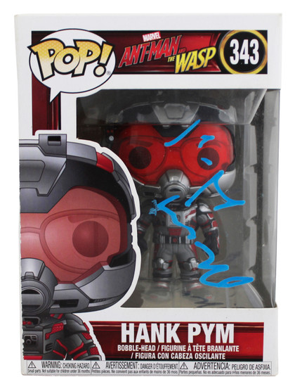 Michael Douglas Ant-Man Signed Hank Pym #343 Funko Pop Vinyl Figure JSA #AY40654