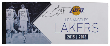 Lakers Kobe Bryant Signed 2015-16 Final Season Season Ticket Holder Book BAS