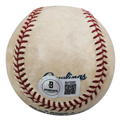 Rays Fred McGriff Authentic Signed Game Used Sellig OML Baseball BAS #BV70292