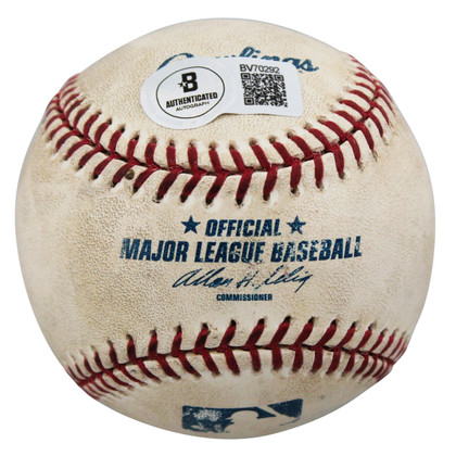 Rays Fred McGriff Authentic Signed Game Used Sellig OML Baseball BAS #BV70292