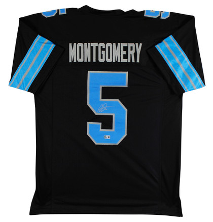 David Montgomery Authentic Signed Black Pro Style Jersey BAS Witnessed