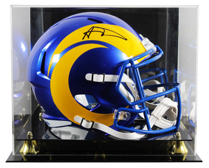 Rams Aaron Donald Authentic Signed Full Size Speed Rep Helmet W/ Case BAS