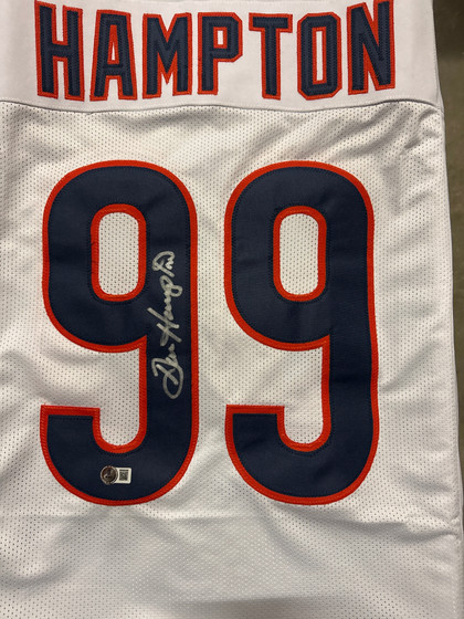 Dan Hampton Signed Chicago White Football Jersey (Beckett)