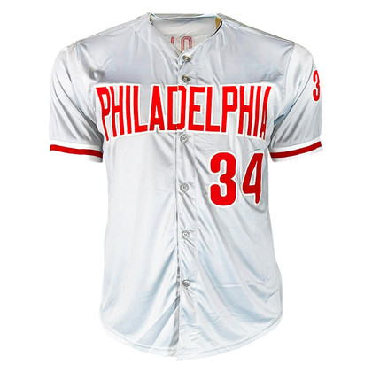 Gavin Floyd Signed Philadelphia Grey Baseball Jersey (JSA)