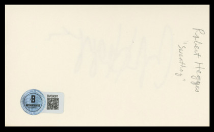 Robert Hegyes Welcome Back, Kotter Authentic Signed 3x5 Index Card BAS #BV59081