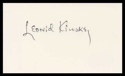 Leonid Kinskey Casablanca Authentic Signed 3x5 Index Card BAS #BV59112