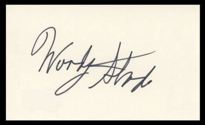 Woody Strode Spartacus Authentic Signed 3x5 Index Card BAS #BV59131