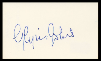 Glynis Johns Mary Poppins Authentic Signed 3x5 Index Card BAS #BV59132