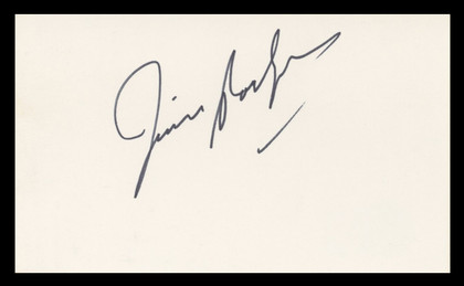 Jimmie Rodgers Musician Authentic Signed 3x5 Index Card Autographed BAS #BV59134