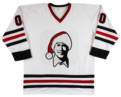 Chevy Chase Christmas Vacation Signed White Santa Clark Jersey BAS Wit #1W374667