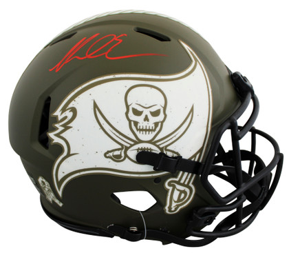 Buccaneers Mike Evans Signed STS Full Size Speed Proline Helmet BAS Witnessed