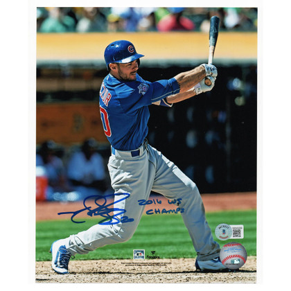 Matt Szczur Signed 2016 WS Champs Inscription Chicago Baseball 8x10 Photo (Beckett)