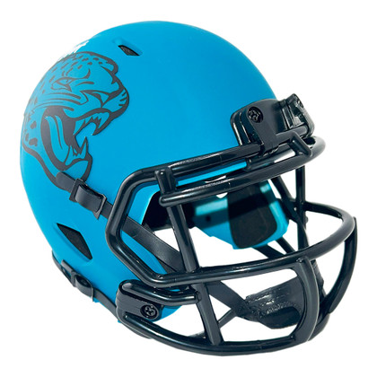 Travis Hunter Signed Jacksonville Jaguars Rave Mini Football Helmet (Beckett)
