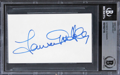 Lauren Holly Dumb and Dumber Authentic Signed 3x5 Index Card BAS Slabbed 1