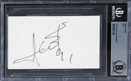 Ice-T Law & Order SVU "91" Authentic Signed 3x5 Index Card BAS Slabbed