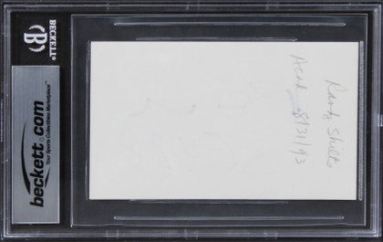 Randy Shilts And the Band Played On Authentic Signed 3x5 Index Card BAS Slab 2