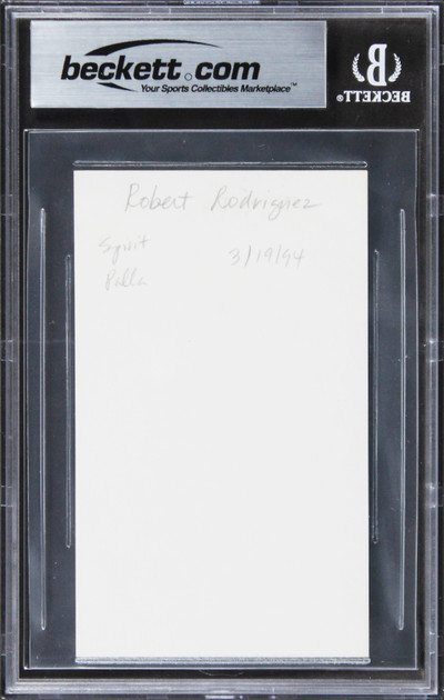 Robert Rodriguez El Mariachi Authentic Signed 3x5 Index Card BAS Slabbed 1