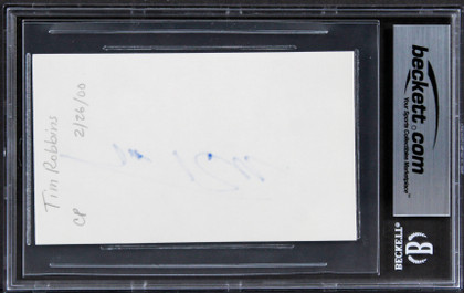 Tim Robbins Mystic River Authentic Signed 3x5 Index Card BAS Slabbed 2