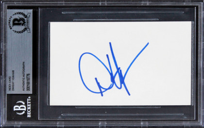 Dwight Yoakam Sling Blade Authentic Signed 3x5 Index Card BAS Slabbed