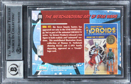 (4) Baker, Daniels +2 Signed 1993 Star Wars Galaxy #199 Card Auto 10! BAS Slab
