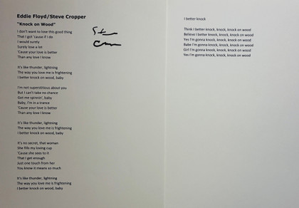 Steve Cropper Lyrics "Knock on Wood"