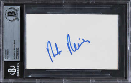 Rob Reiner All In The Family Authentic Signed 3x5 Index Card BAS Slabbed 4