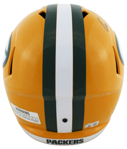 Packers Christian Watson Signed Full Size Speed Rep Helmet W/ Case BAS Witness