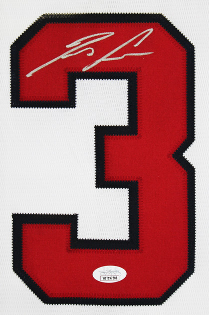 Braves Ronald Acuna Jr. Signed White Majestic Framed Jersey JSA 2