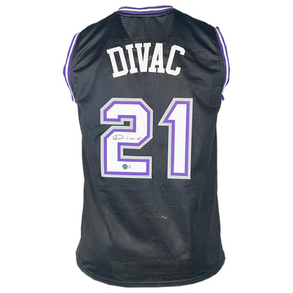 Vlade Divac Signed Sacremento Black Basketball Jersey (Beckett)