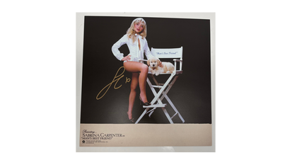 Sabrina Carpenter with Light Blue Vinyl "Man's Best Friend"