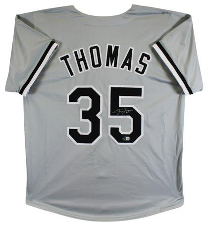Frank Thomas Authentic Signed Grey Pro Style Jersey Autographed BAS Witnessed 2