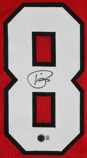 Andre Rison Authentic Signed Red Pro Style Jersey Autographed BAS Witnessed