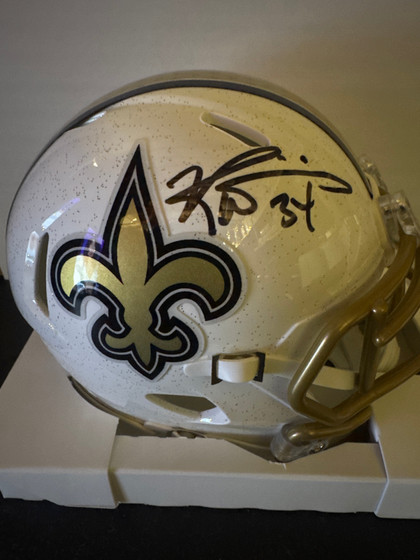 Ricky Williams Signed New Orleans Saints Alt 2025 Speed Mini Football Helmet (JSA)