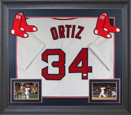 David Ortiz Authentic Signed White Pro Style Framed Jersey Autographed JSA