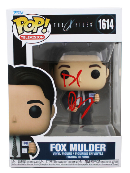 David Duchovny The X-Files Signed Fox Mulder #1614 Funko Pop Figure JSA #CI32782