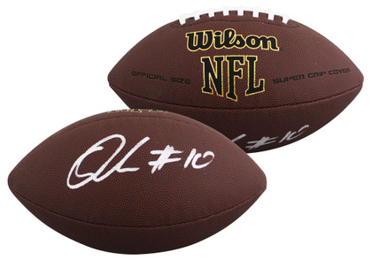 Browns Quinshon Judkins Signed Wilson Super Grip Football W/ Case BAS Witnessed