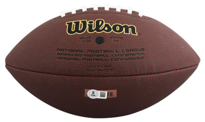 Browns Quinshon Judkins Authentic Signed Wilson Super Grip Football BAS Witness
