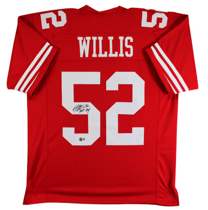 Patrick Willis "HOF 24" Authentic Signed Red Pro Style Jersey BAS Witnessed 2