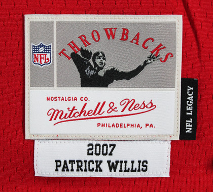 49ers Patrick Willis "HOF 24" Signed Red Mitchell & Ness Jersey BAS Witnessed