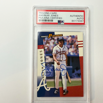 Andruw Jones Signed 1998 Pinnacle Performers #13 PSA Auto Authentic