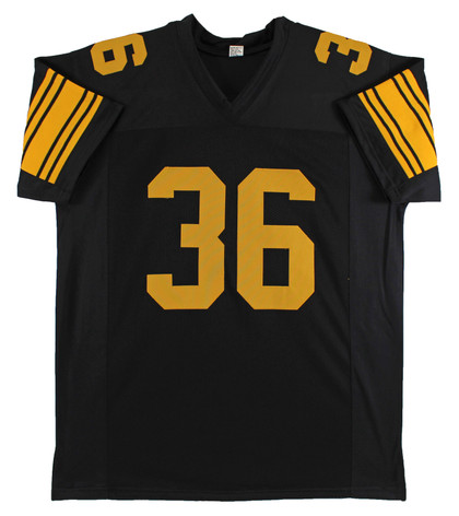 Jerome Bettis Signed Black Pro Style Jersey w/ Yellow #'s BAS Witnessed