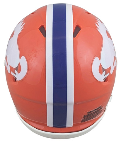 Broncos Karl Mecklenburg Authentic Signed 1966 TB Speed Mini Helmet BAS Witness