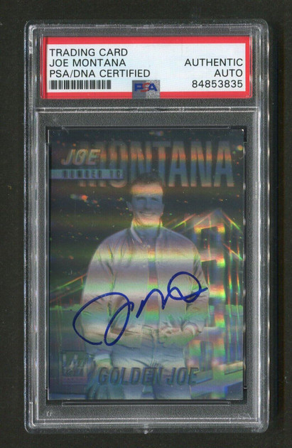 1991 Joe Montana PSA/DNA Authentic Autograph Arena Hologram Signed Football Card Version 6