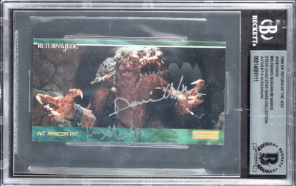 (2) Muren & Marks Signed 1996 Star Wars ROTJ Widevision #26 Card BAS Slabbed