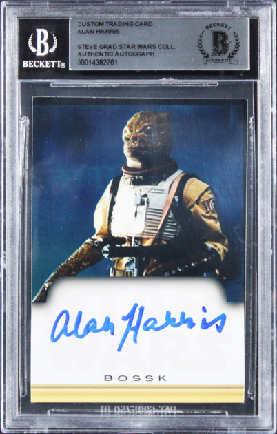 Alan Harris Star Wars Authentic Signed Custom Trading Card BAS Slabbed Version 1